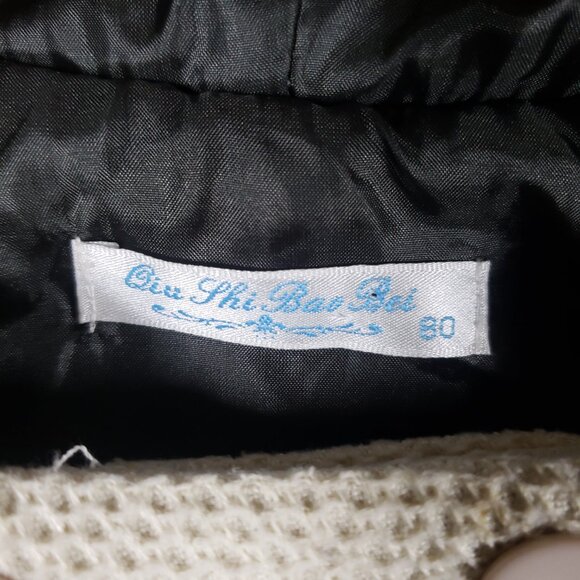 Toddler Quilted Parka Cream 12M Cozycore Winter Neutral Vintage Chic Cottage - Picture 2 of 10